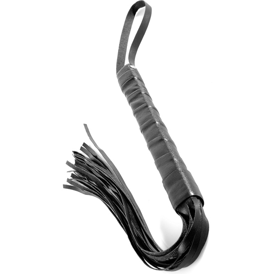 latigo flagelador fetish látigo flagelador fetish negro con 9 colas y forrado de poli piel