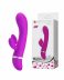 Vibrador bert pretty love con estimulador con base plana y ergonómico del vibrador color fucxia