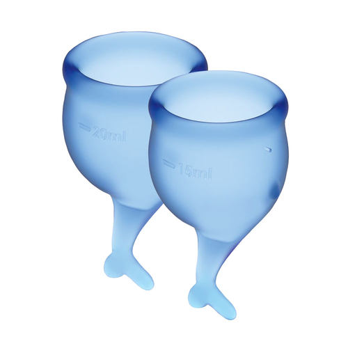 copa menstrual satisfyer color azul