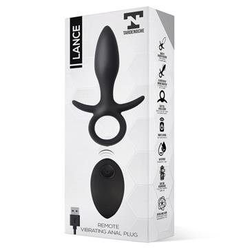 plug anal control remoto negro