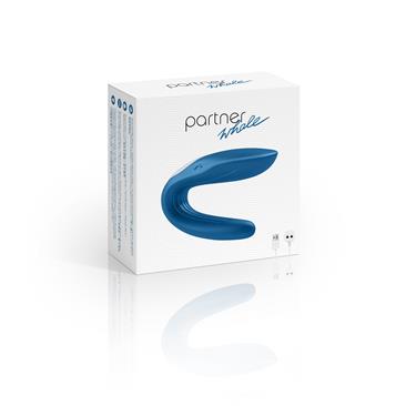 satisfyer vibrador partner es un juguete erótico forma curva con vibración para usar en pareja