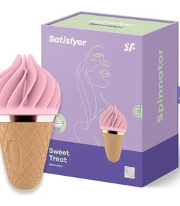 satisfyer estimulador de clitoris con forma helado rosa