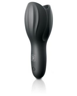 masturbador para pene en forma de amapola de color negro