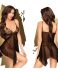 babydoll con tanga negro